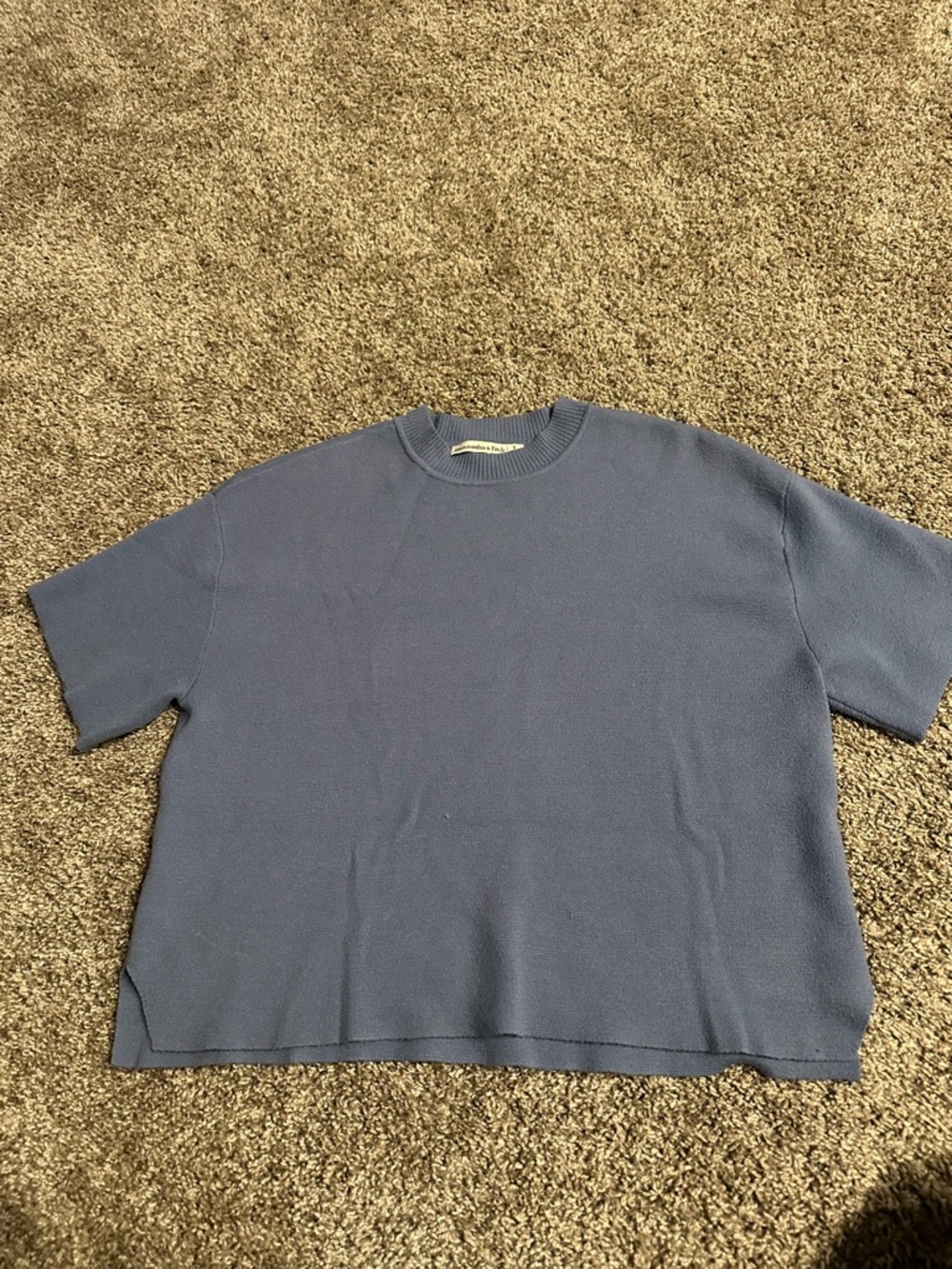 Abercrombie & Fitch Light Blue Crewneck Knit Top